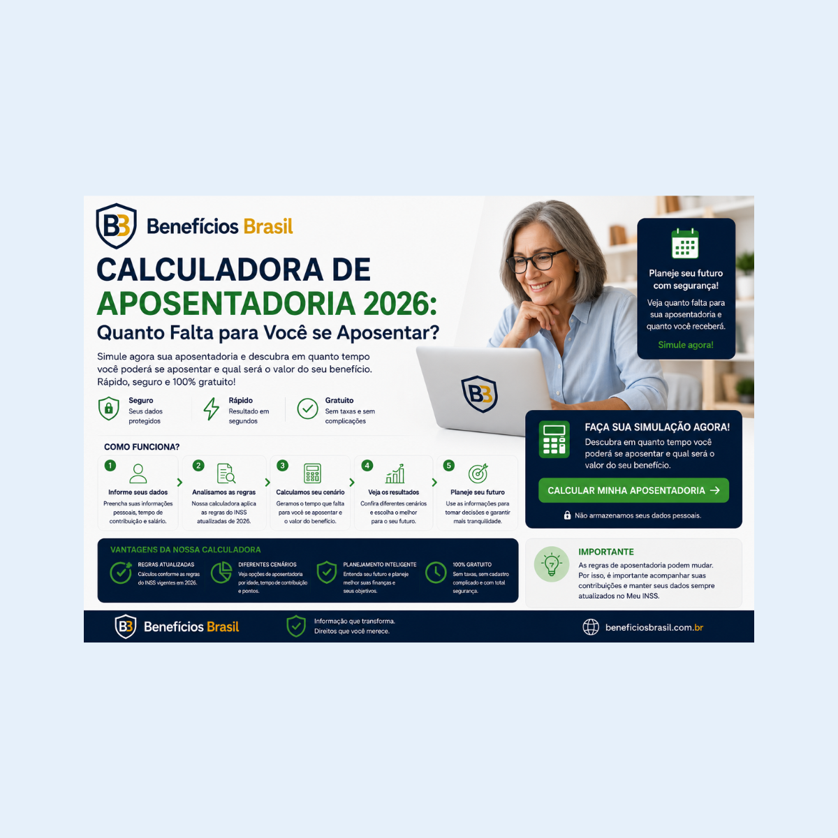 calculadora aposentadoria INSS 2026 quanto falta para se aposentar