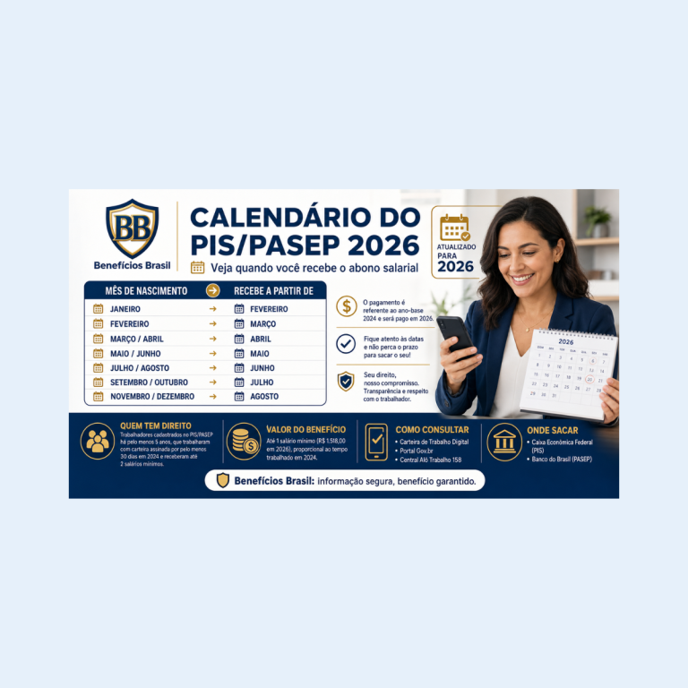 calendário PIS Pasep 2026 datas pagamento