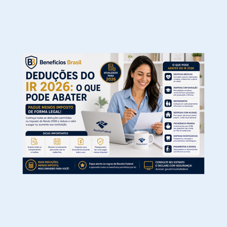 deduções imposto de renda 2026 o que pode abater