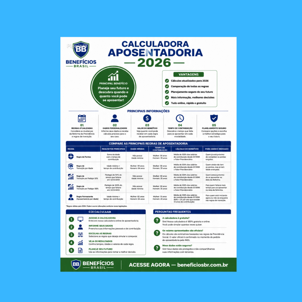 calculadora aposentadoria 2026