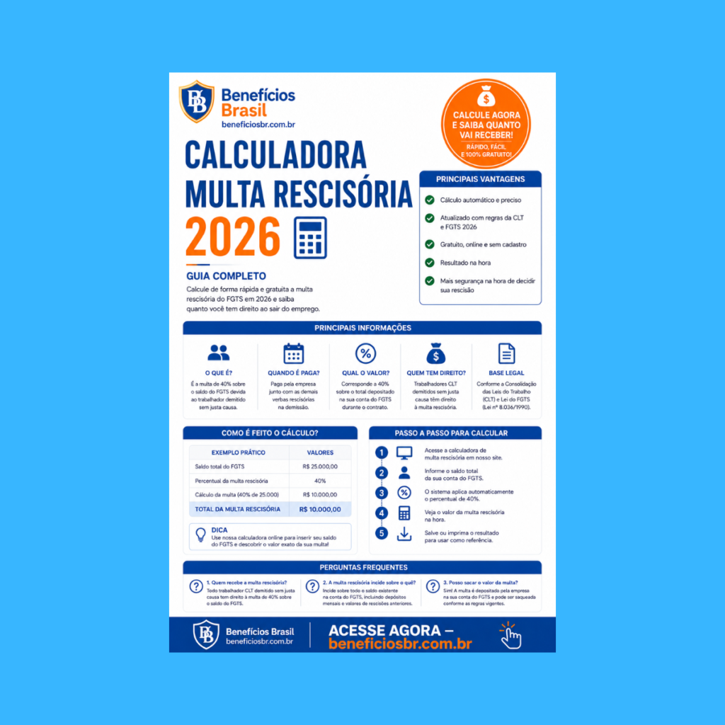 calculadora multa rescisória 2026