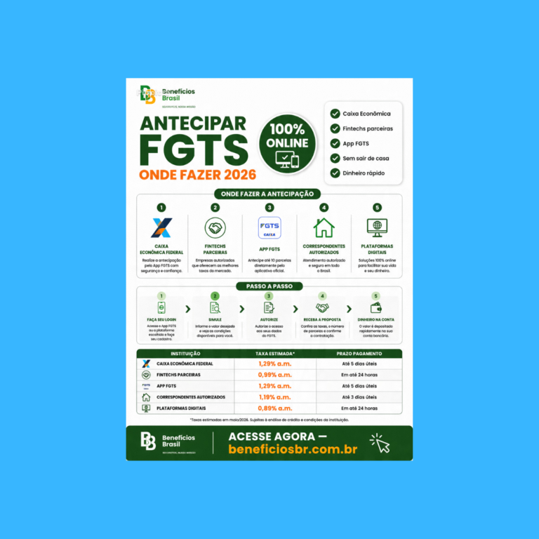 antecipar fgts onde fazer 2026
