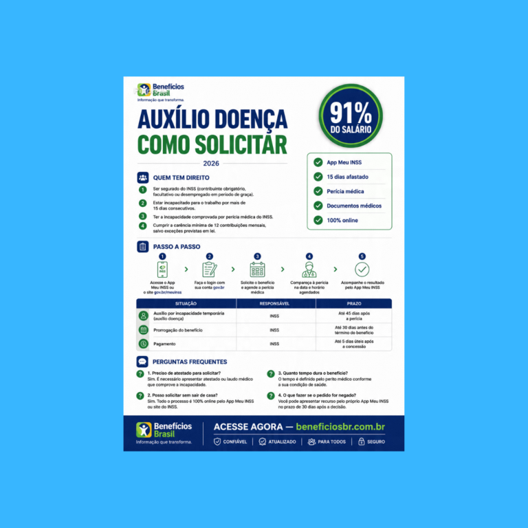auxilio doenca como solicitar 2026