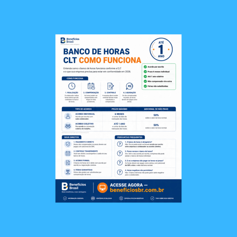 banco de horas clt como funciona 2026