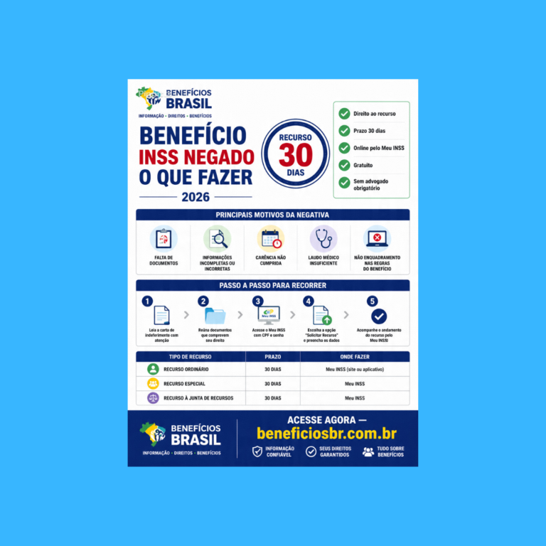 beneficio inss negado o que fazer 2026
