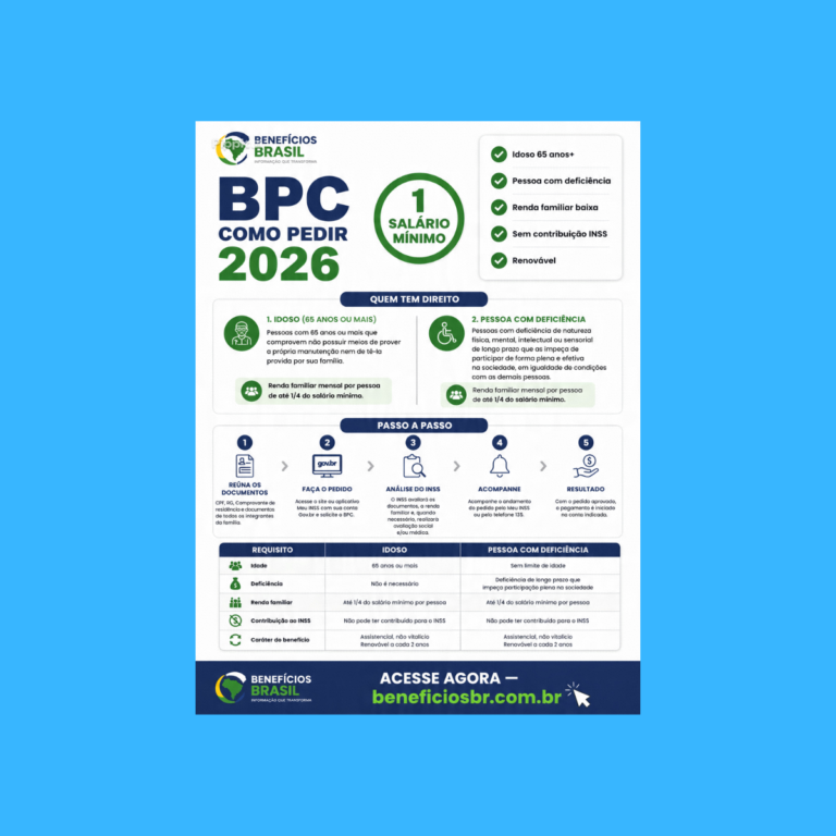 beneficio de prestacao continuada bpc como pedir 2026