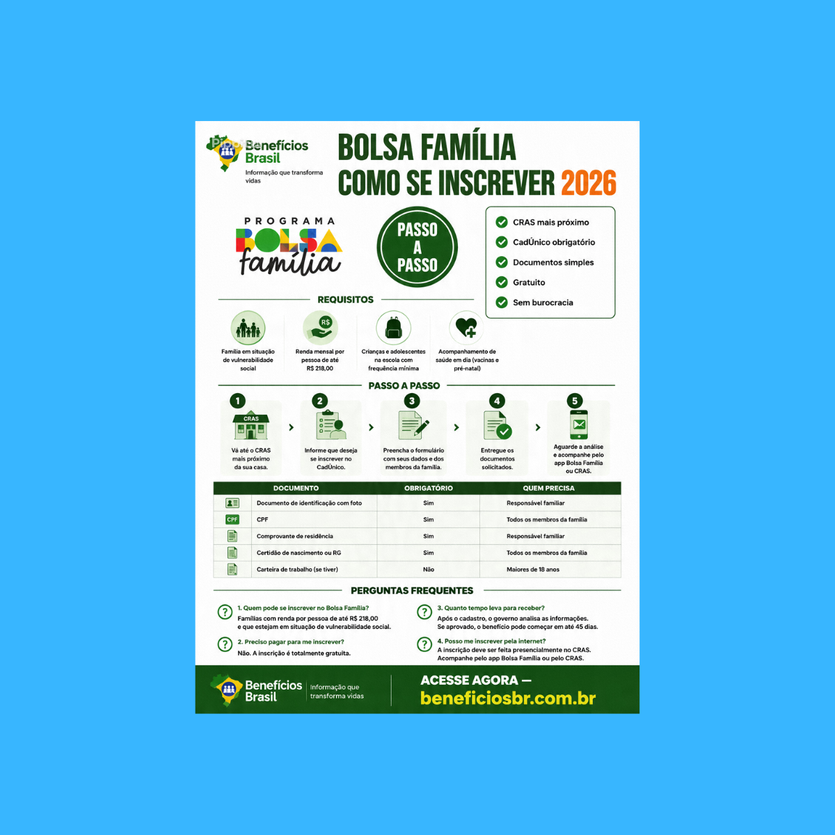 bolsa familia como se inscrever 2026