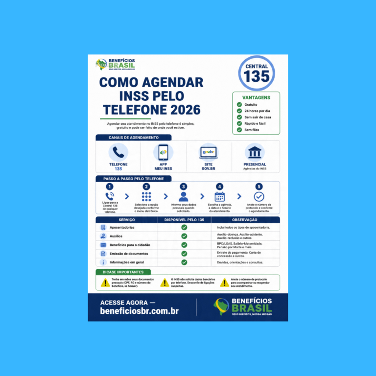 como agendar inss pelo telefone 2026