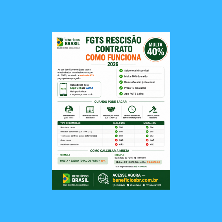 fgts rescisao contrato como funciona 2026