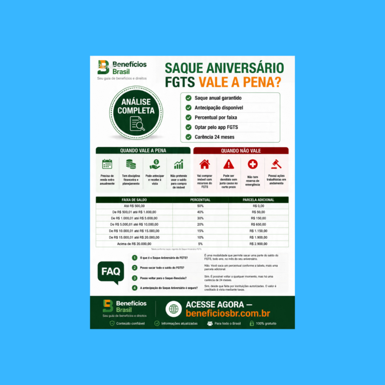 saque aniversario fgts vale a pena 2026
