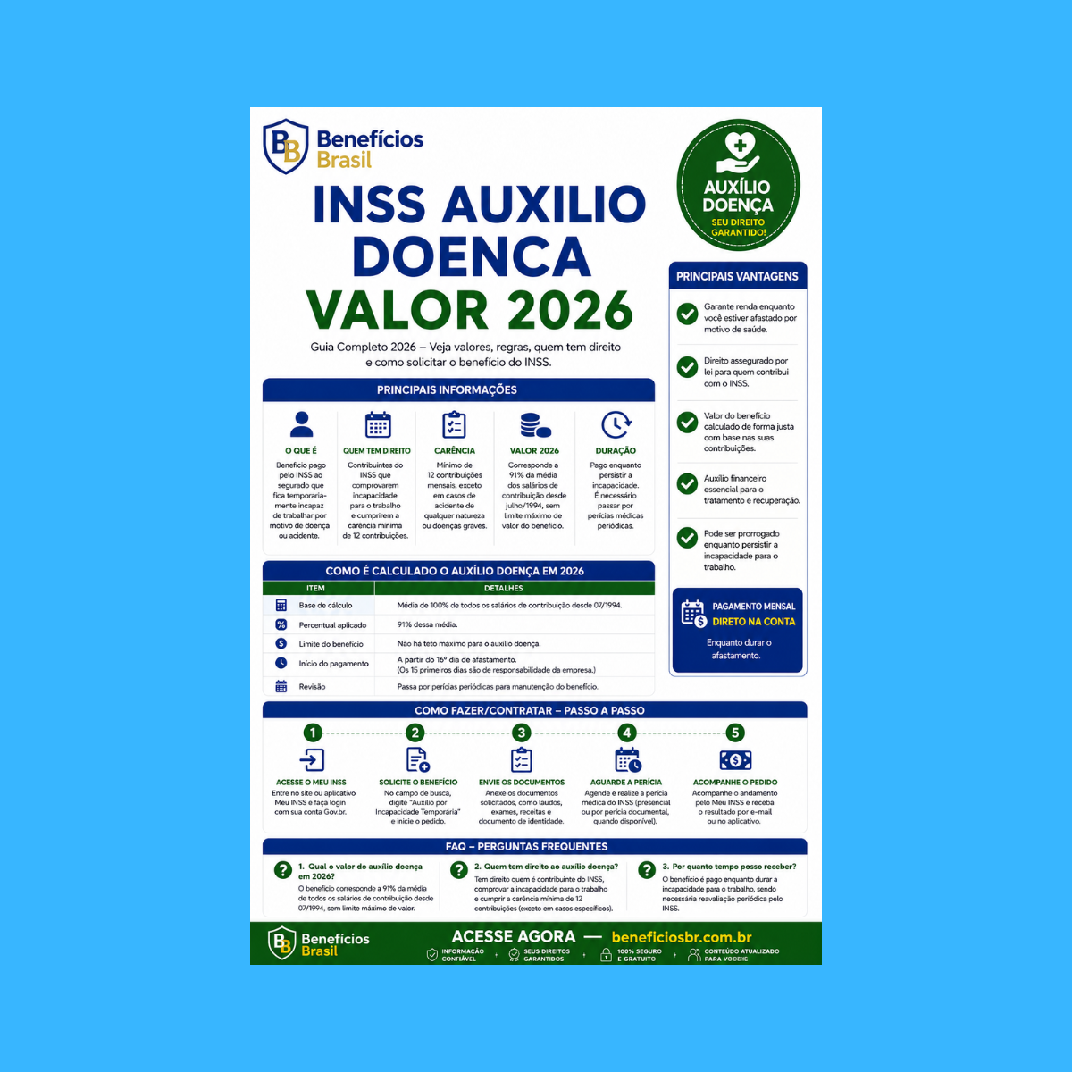 inss auxilio doenca valor 2026: Guia Completo 2026