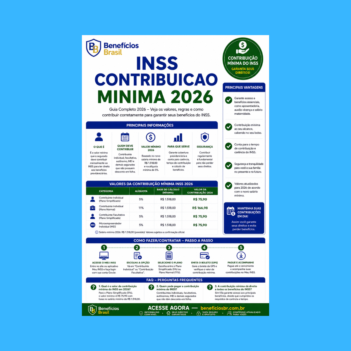inss contribuicao minima 2026