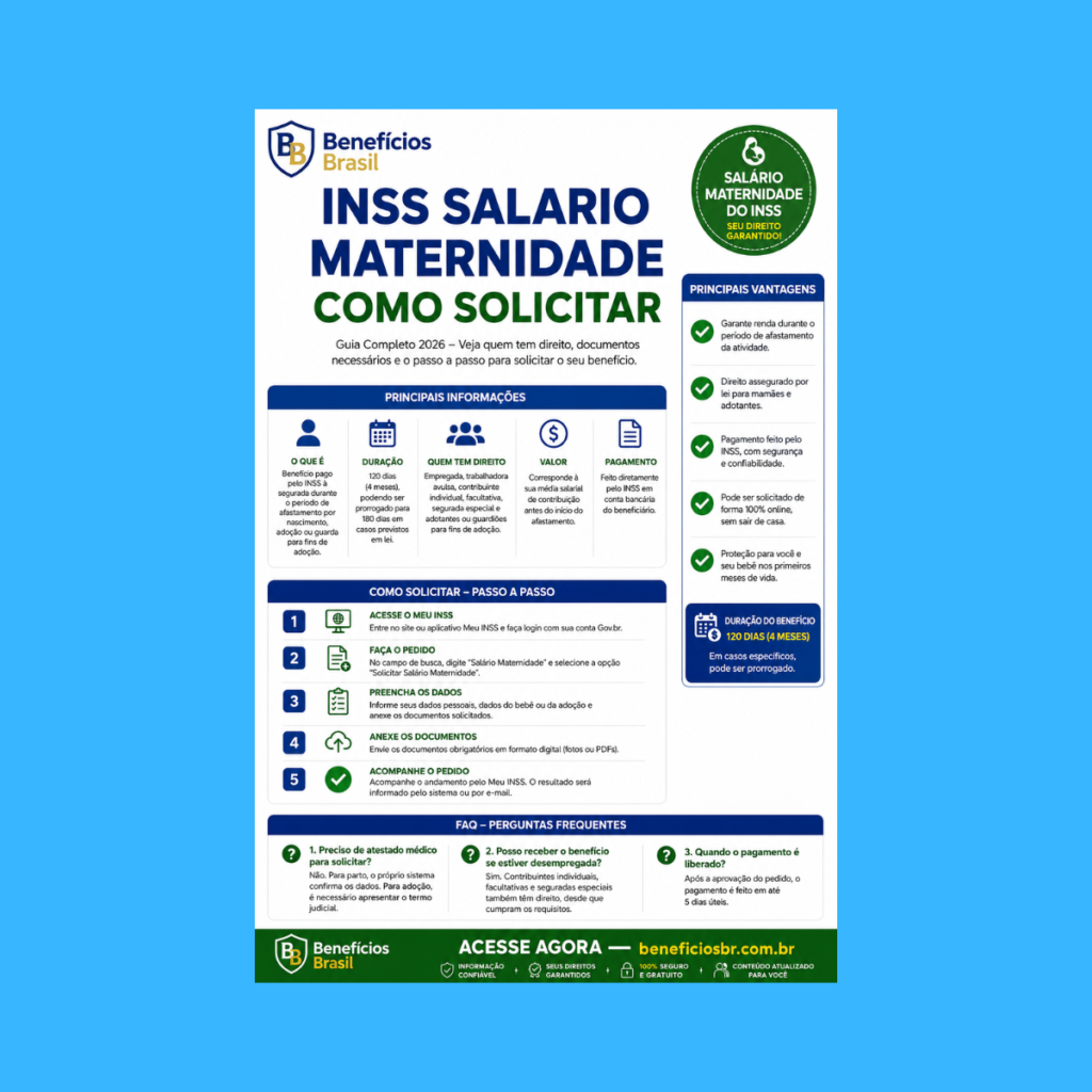 inss salario maternidade como solicitar