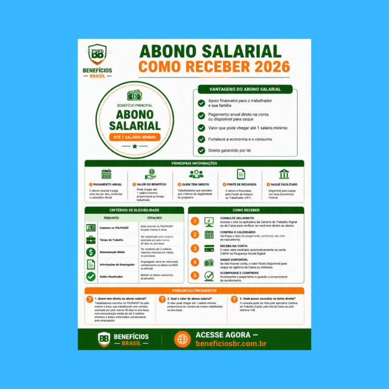 abono salarial como receber 2026