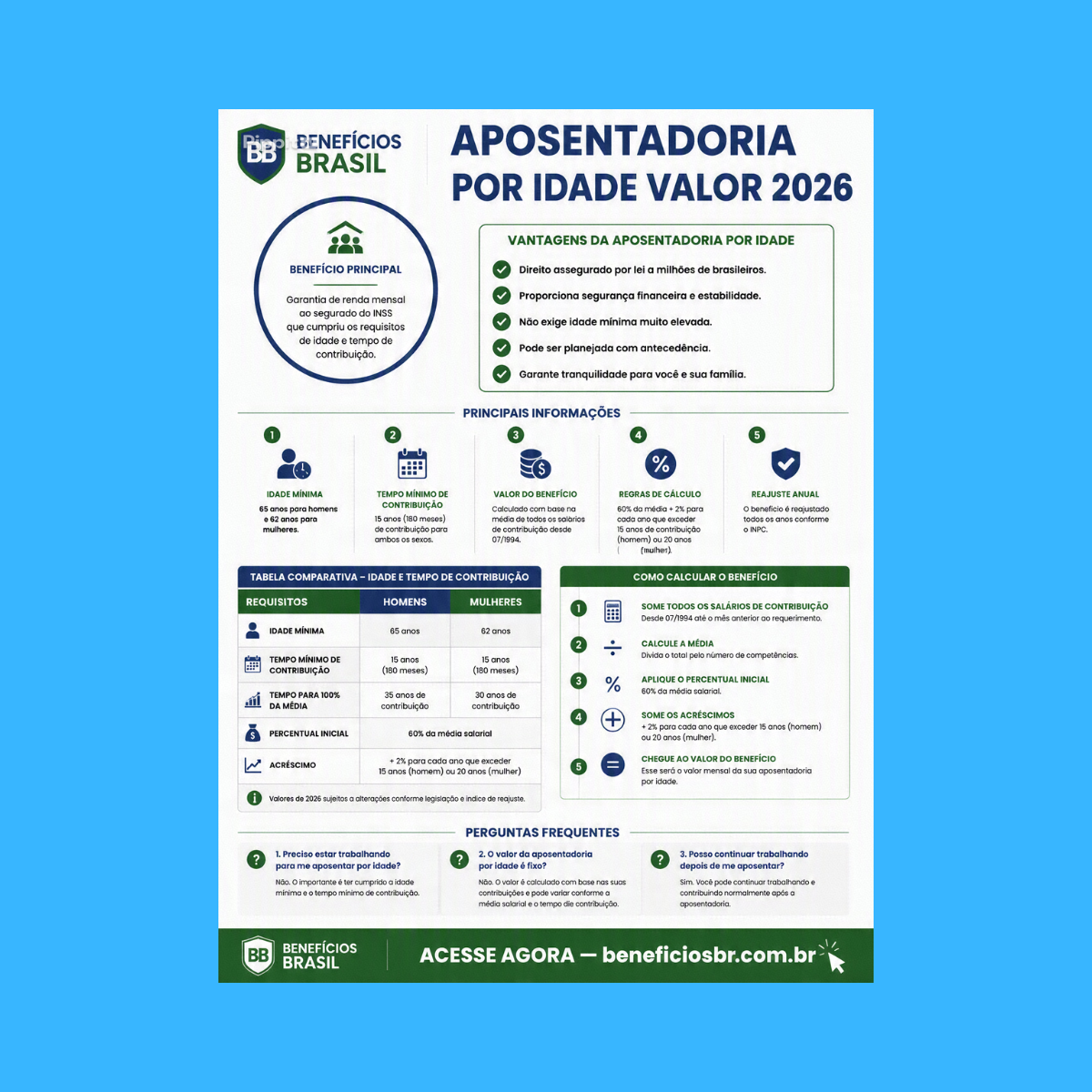 aposentadoria por idade valor 2026
