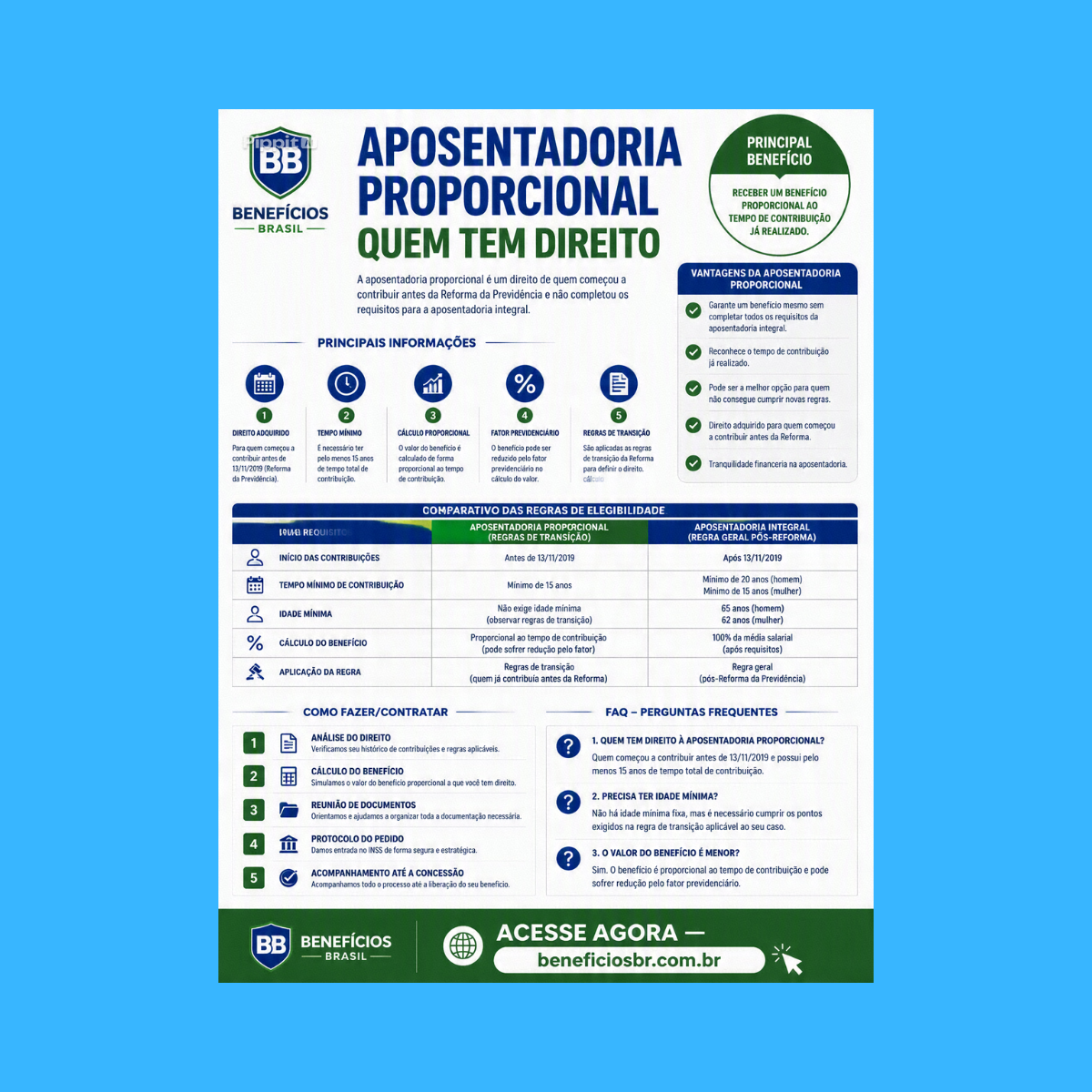 aposentadoria proporcional quem tem direito