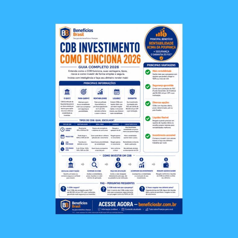 cdb investimento como funciona 2026