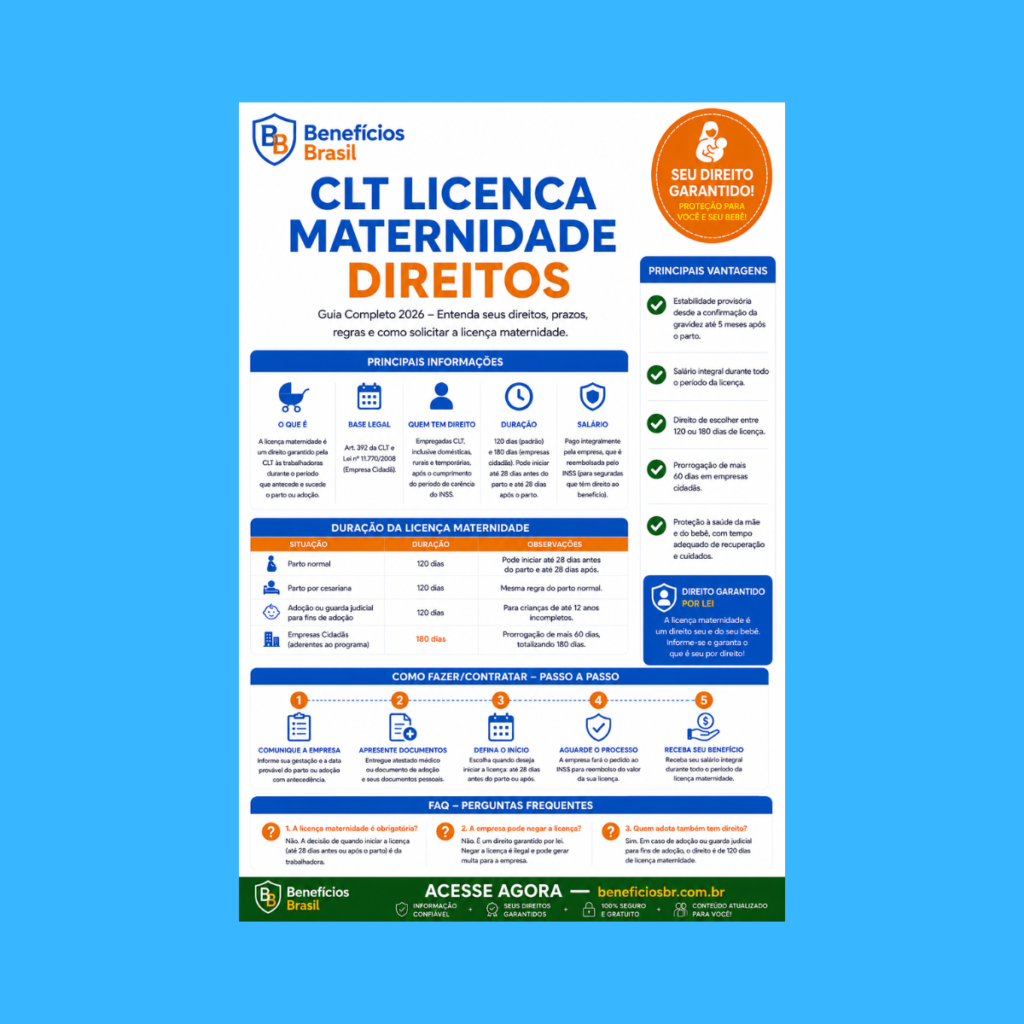 CLT Licença Maternidade Direitos: Guia Completo 2026