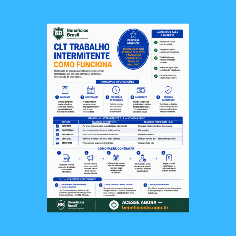 clt trabalho intermitente como funciona