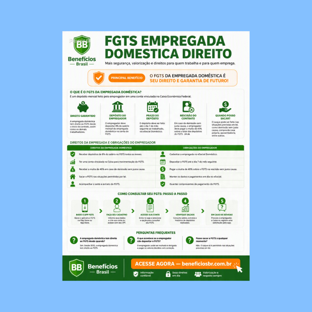 fgts empregada domestica direito