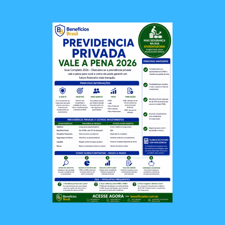 previdencia privada vale a pena 2026