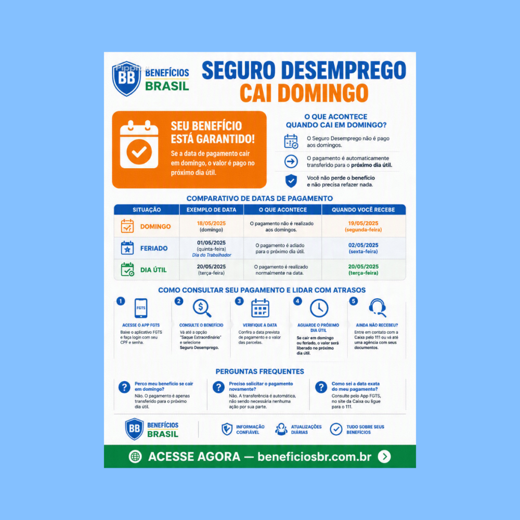 seguro desemprego cai domingo