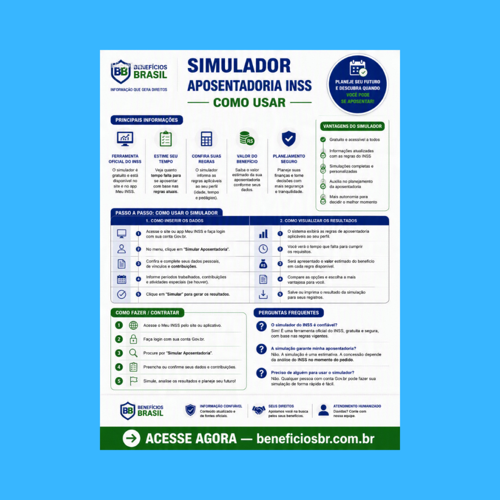 simulador aposentadoria inss como usar